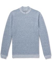 Peter Millar - Barlow Merino Wool, Linen And Cotton-Blend Half-Zip Sweater - Lyst