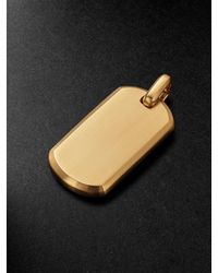 David Yurman - Chevron Tag Brushed 18-Karat Pendant - Lyst