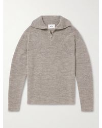 NN07 - Carl 6336 Half-zip Ribbed Wool Sweater - Lyst