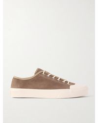 Morjas - Plimsoll Rubber-Trimmed Leather Sneakers - Lyst