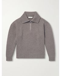 FRAME - Wool Half-Zip Sweater - Lyst