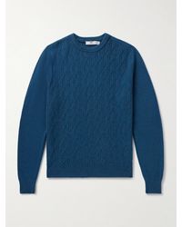 Inis Meáin - Slim-fit Cable-knit Merino Wool And Cashmere-blend Sweater - Lyst