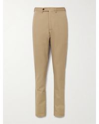 Sid Mashburn - Slim-fit Straight-leg Cotton And Cashmere-blend Twill Trousers - Lyst