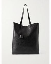 Saint Laurent - Full-Grain Leather Tote Bag - Lyst