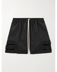 Rick Owens - Spartan Straight-leg Cutout Cotton-blend Drawstring Shorts - Lyst