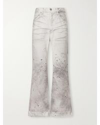 SEKRIT - Chopper Carpenter Flared Paint-Splattered Distressed Jeans - Lyst