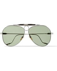 Jacques Marie Mage - The Gonzo Foundation Duke Aviator-style Tortoiseshell Acetate And Silver-tone Sunglasses - Lyst