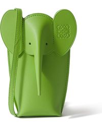 Loewe - Elephant Pocket Leather Shoulder Bag - Lyst