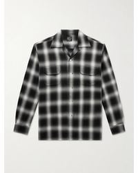 Orslow - Convertible-Collar Checked Cotton-Blend Flannel Shirt - Lyst