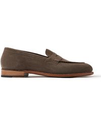 Grenson - Lloyd Suede Penny Loafers - Lyst
