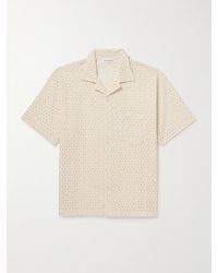 Frankie Shop - Landon Camp-collar Broderie Anglaise Cotton Shirt - Lyst