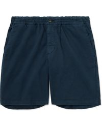 MR P. - Straight-leg Garment-dyed Organic Cotton-blend Twill Shorts - Lyst