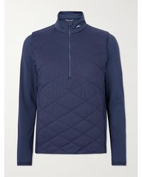 Kjus - Release Quilted Shell And Jersey Half-zip Golf Jacket - Lyst