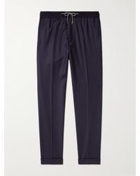 Paul Smith - Tapered Wool And Cashmere-blend Drawstring Trousers - Lyst