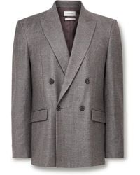 FRAME - Double-Breasted Virgin Wool-Flannel Suit Jacket - Lyst