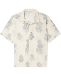 Universal Works - The Road Trip Convertible-collar Printed Crinkled-cotton Shirt - Lyst