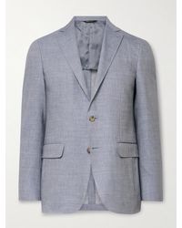 Canali - Kei Slim-fit Linen And Wool-blend Suit Jacket - Lyst