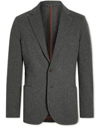 Loro Piana - Slim-fit Unstructured Virgin Wool And Cashmere-blend Jersey Blazer - Lyst