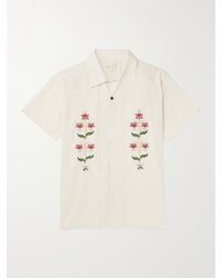 Kardo - Chintan Convertible-collar Embroidered Cotton Shirt - Lyst