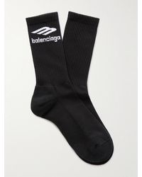 Balenciaga - Logo-jacquard Cotton-blend Socks - Lyst