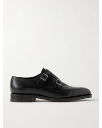 John Lobb - William Leather Monk-Strap Shoes - Lyst