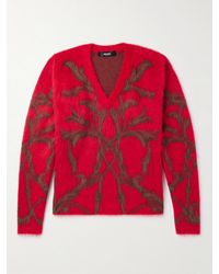 Versace - Barocco Brushed Jacquard-Knit Wool, Silk And Mohair-Blend Sweater - Lyst