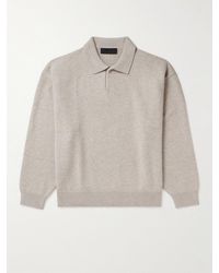 Fear of God ESSENTIALS - Oversized Knitted Polo Sweater - Lyst
