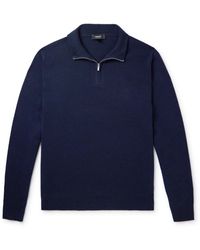 Theory - Hilles Cashmere Half-zip Sweater - Lyst