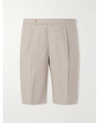De Petrillo - Straight-Leg Linen Shorts - Lyst
