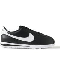 Nike - Cortez Mesh-panelled Leather Sneakers - Lyst