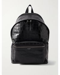 Saint Laurent - City Croc-effect Leather Backpack - Lyst