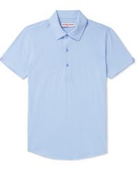 Orlebar Brown - Sebastian Slim-fit Cotton And Silk-blend Jersey Polo Shirt - Lyst