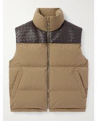 Bottega Veneta - Daunenweste Intrecciato Aus Baumwollpopeline - Lyst