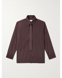 Jil Sander - Schmal geschnittenes Hemd aus Taft mit Bindedetail - Lyst