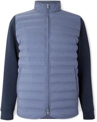 Peter Millar - Winsome Hybrid Tech-Jersey And Quilted Shell Jacket - Lyst