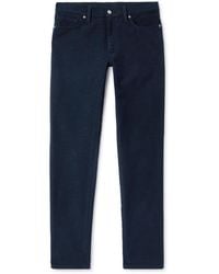 ZEGNA - City Slim-Fit Tapered Cotton And Cashmere-Blend Trousers - Lyst