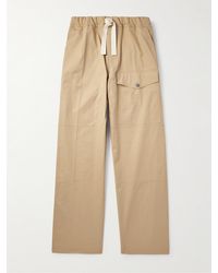 Dries Van Noten - Wide-Leg Cotton-Twill Drawstring Cargo Trousers - Lyst