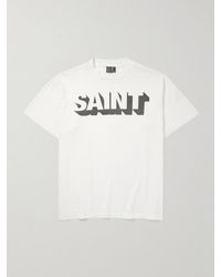 SAINT Mxxxxxx - Alpha Logo-Print Cotton-Jersey T-Shirt - Lyst