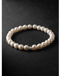 Sydney Evan - Rhodium-Plated, Pearl And Diamond Bracelet - Lyst