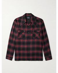 Kapital - Camp-collar Checked Cotton-blend Flannel Shirt - Lyst