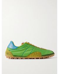 Maison Margiela - Sprinters Leather And Suede-trimmed Nylon Sneakers - Lyst