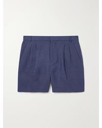 Loro Piana - Honiara Straight-Leg Pleated Linen Bermuda Shorts - Lyst