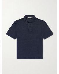 Canali - Linen Polo Shirt - Lyst
