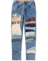 Greg Lauren - Straight-leg Patchwork Jeans - Lyst