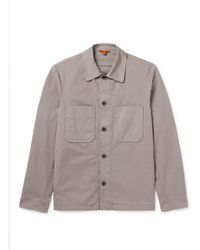 Barena - Garment-dyed Cotton-blend Gabardine Overshirt - Lyst