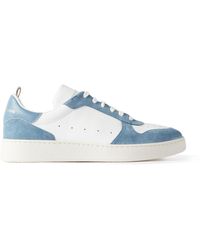 Officine Creative - Mower Suede-trimmed Leather Sneakers - Lyst