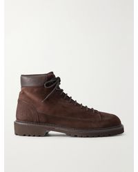 Common Projects - Leather-Trimmed Suede Hiking Boots - Lyst