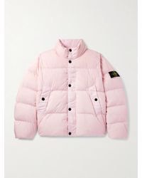Stone Island - Logo-Appliquéd Garment-Dyed Quilted Crinkle Reps Down Jacket - Lyst