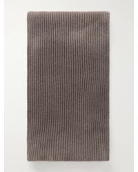 John Smedley - Stark Ribbed Recycled-Cashmere And Wool-Blend Scarf - Lyst