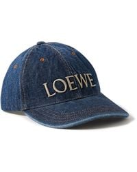 Loewe - Paula's Ibiza Appliquéd Logo-embroidered Denim Baseball Cap - Lyst